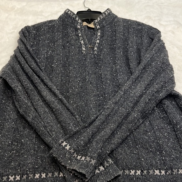 WOOLRICH “9506” sweater, 1/4 zip in onyx Heather color size L - Picture 10 of 11